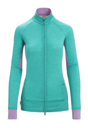 Sweater met rits - light green