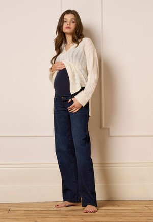 Seraphine, MATERNITY BARREL OVERBUMP WIDE LEG JEANS WITH TURN UP HEM - Jeans Relaxed Fit - dark blue