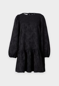 Pieces PCNETHE O NECK TIE DRESS - Kokteilinė suknelė / vakarėlių suknelė - black