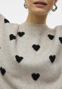 Vero Moda VMHEART PULLOVER - Pullover - plaza taupe