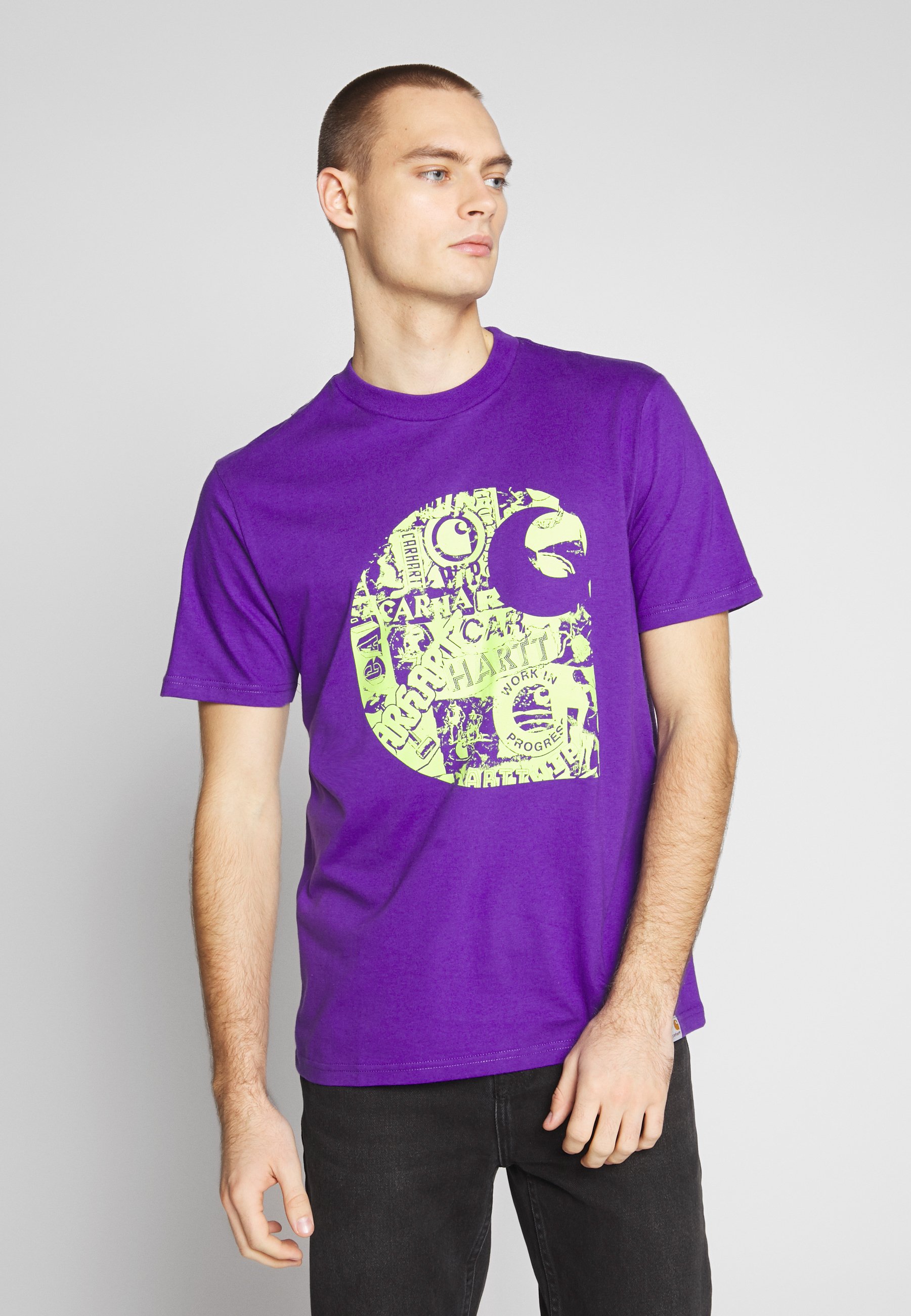 Carhartt WIP COLLAGE T shirts med print shiraz Carhartt WIP COLLAGE - T-shirts med print - shiraz / sunflower