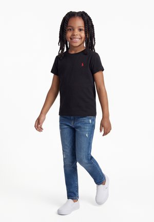 Polo Ralph Lauren COTTON JERSEY CREWNECK TEE 2-6Y UNISEX - Navadna majica - black/red
