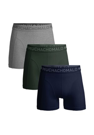 3-PACK SOLID - Boxerkalsong - blue green grey melange
