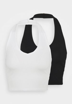 HALTER VEST 2 PACK - Top - black/white