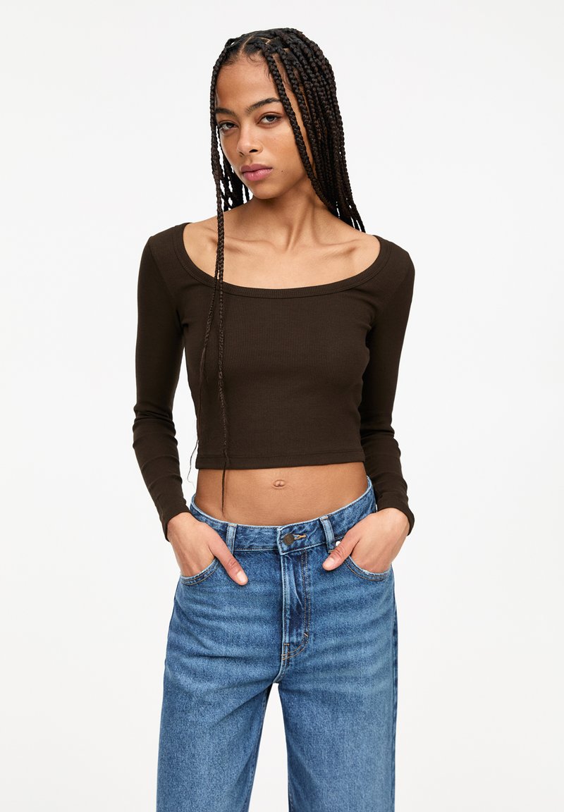 PULL&BEAR Langarmshirt - brown