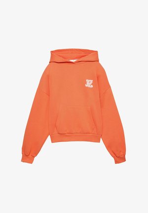 SPRAY TEXT - Kapucnis pulóver - orange