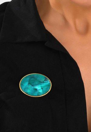 Satellite Paris, ASHANTI - Broche - turquoise vert