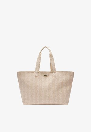 Lacoste, LACOSTE SAC CABAS XL SUMMER PACK UNISEX - Cabas - mono jacquard blanc
