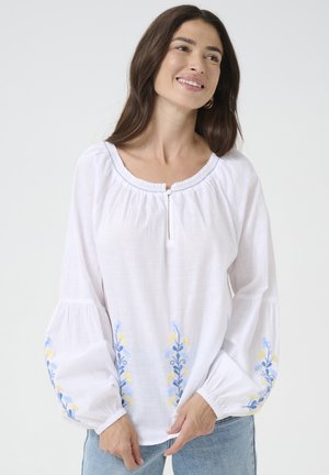 CRSARA - Pusero - snow white blue yellow emb