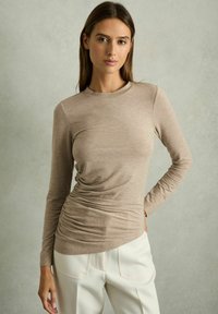Reiss LUCIA ASYMMETRIC RUCHED - Langarmshirt - neutral