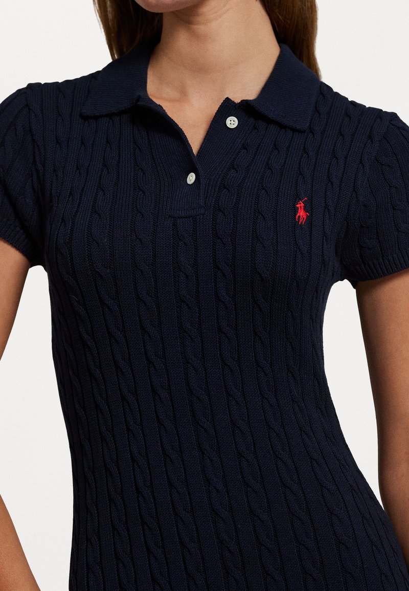 Polo Ralph Lauren CABLE KNIT POLO DRESS - Jumper dress - hunter navy/dark blue - Zalando.ie Polo Ralph Lauren CABLE KNIT POLO DRESS - Jumper dress - hunter navy/dark blue - Zalando.ie