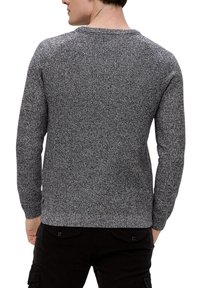 QS MIT RAGLANÄRMELN - Strickpullover - schwarz