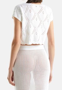 United Colors of Benetton Triko s potiskem - white