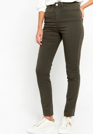 LolaLiza HIGH-WAISTED - Trousers - khaki darky
