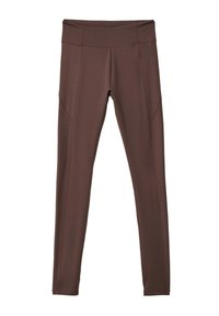 CUT-OUT CROPPED - Leggings - mottled brown