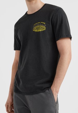 Camiseta estampada - mottled black