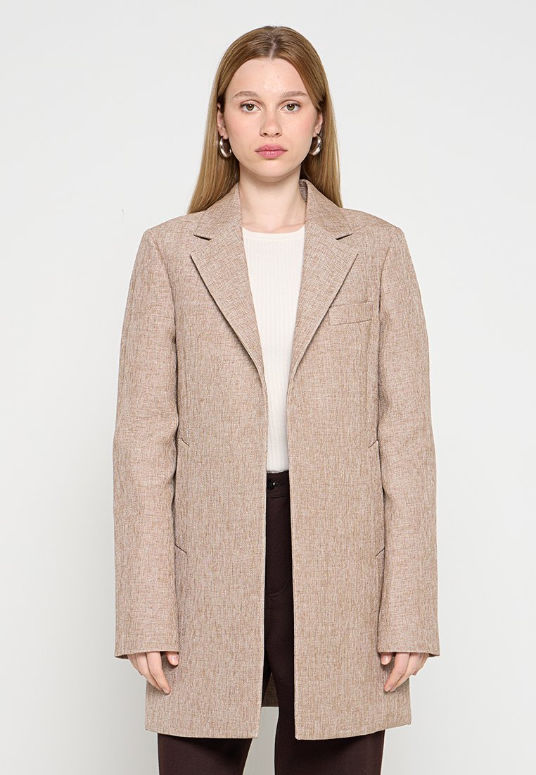 TORY BURCH Halflange jas zandkleur