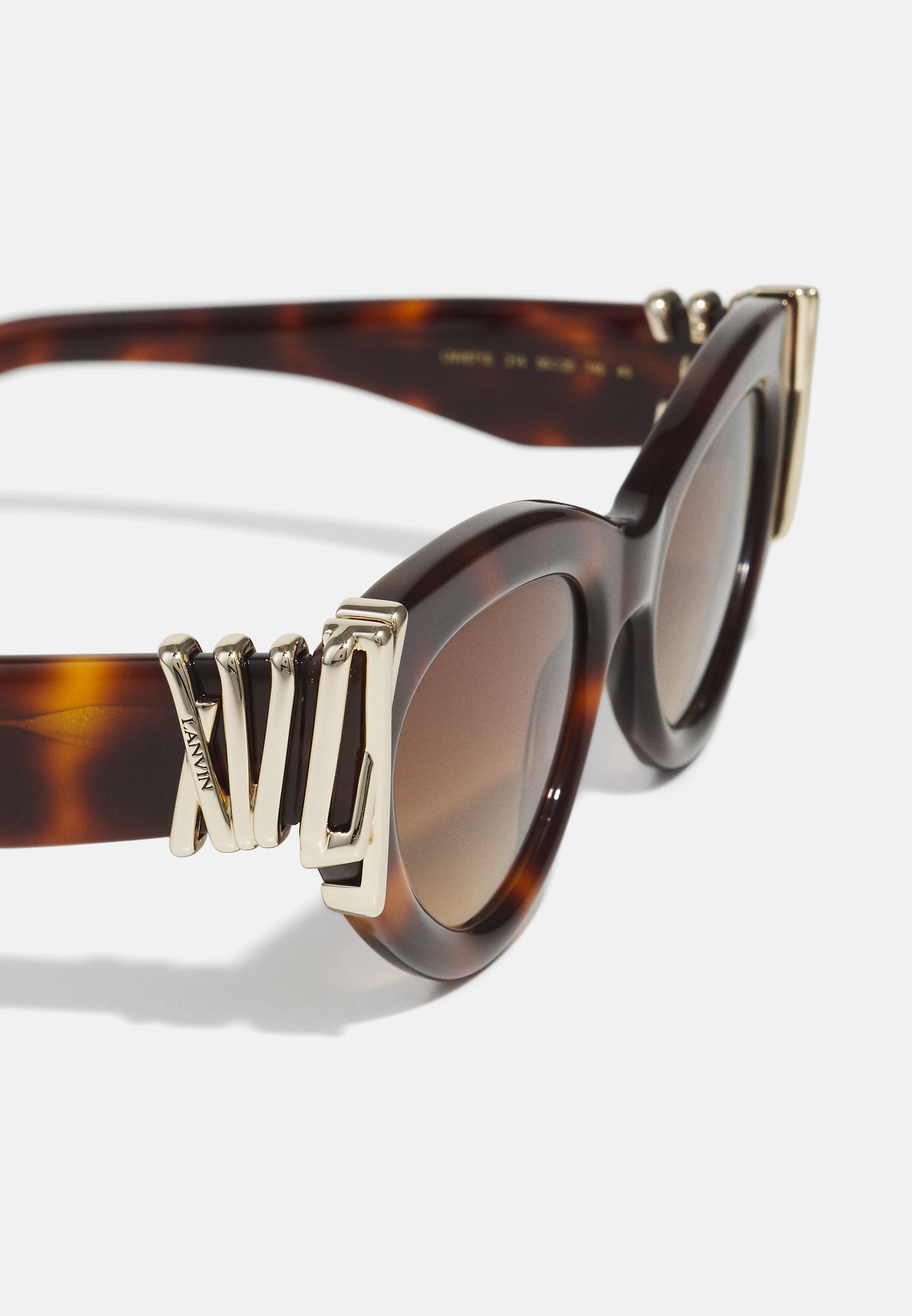 サングラス Lanvin Sunglasses LNV122SLB 740 Brown Cat Eye Lanvin Logo Sunglasses | Lanvin