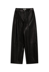LESLIE - Δερμάτινο παντελόνι - black