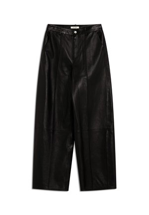 LESLIE - Usnjene hlače - black
