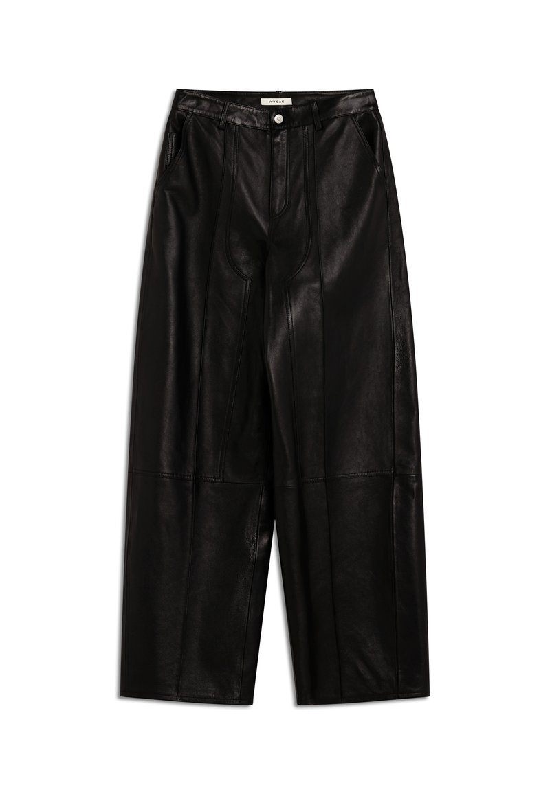 IVY OAK Leren broek zwart