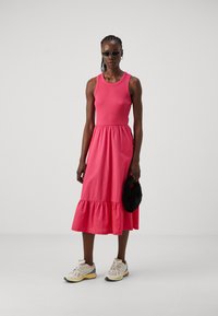 Gap Tall MIDI DRESS - Dnevna obleka - pink hibiscus
