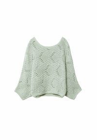 Stradivarius Stickad tröja - light green