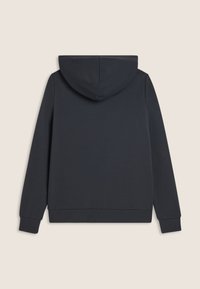 Felpa con cappuccio grigia scura caratterizzata da una vestibilità regolare, maniche lunghe e un cappuccio ampio. Realizzata in tessuto morbido con polsini e orlo a costine.