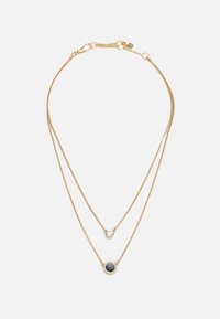 DKNY DOUBLE PENDANT - Ogrlica - black/gold-coloured