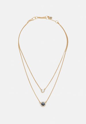 DOUBLE PENDANT - Necklace - black/gold-coloured