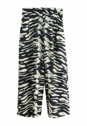 WIDE  - Pantaloni - black white