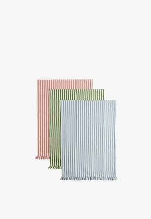 Next, REGULAR FIT - SET OF 3 WEAVE TEA TOWELS UNISEX - Viskestykker - blue green pink