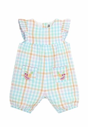 Mono - rainbow gingham fruit embroidered pockets