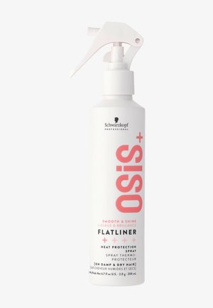 Schwarzkopf Osis+ Flatliner Hitzeschutzspray Flasche mit Sprühkopf, 200 ml, für glattes Haar und Glanz auf feuchtem und trockenem Haar.