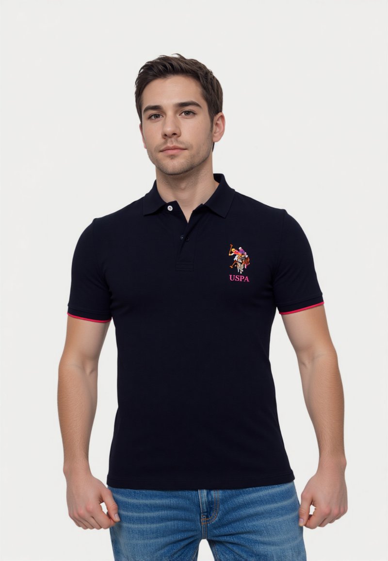 U.S. Polo Assn. KURZARM BUNTER REITER - Polo - schwarz