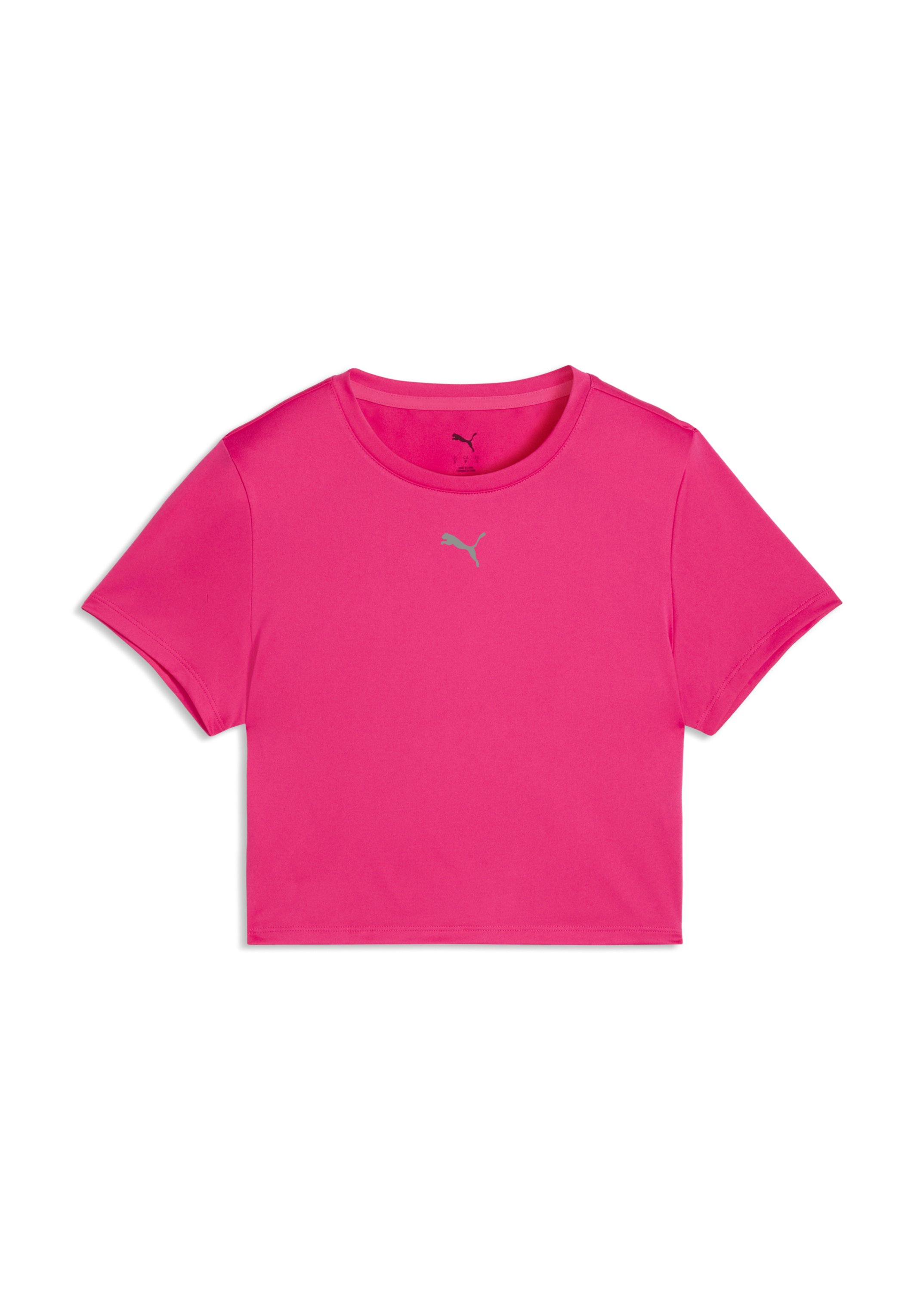 Puma TAD ESSENTIALS KURZES FIGURBETONTES - Triko s potiskem - glowing pink- white