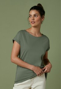 Next - CAP SLEEVE - T-shirt basic - khaki Immagine in miniatura 1