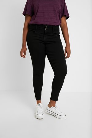 ONLY Carmakoma SKINNY JEANS CARSTORM HOHE TAILLE SKINNY FIT JEANS - Jeans Skinny Fit - dark grey denim/donkergrijs