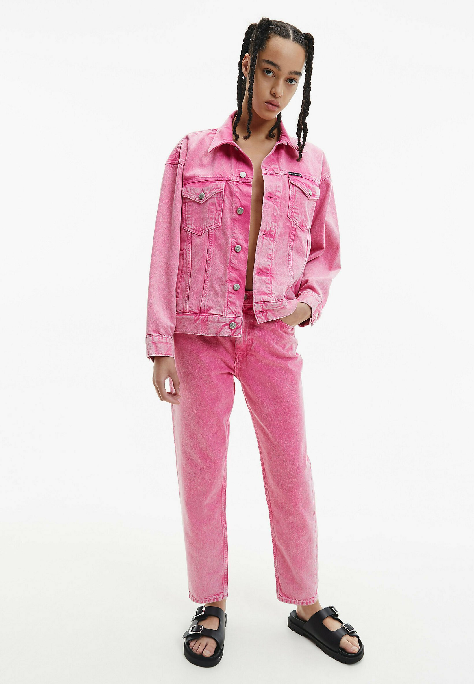 Calvin Klein Jeans Jeans Tapered Fit - denim pink/fuxia - Zalando.it