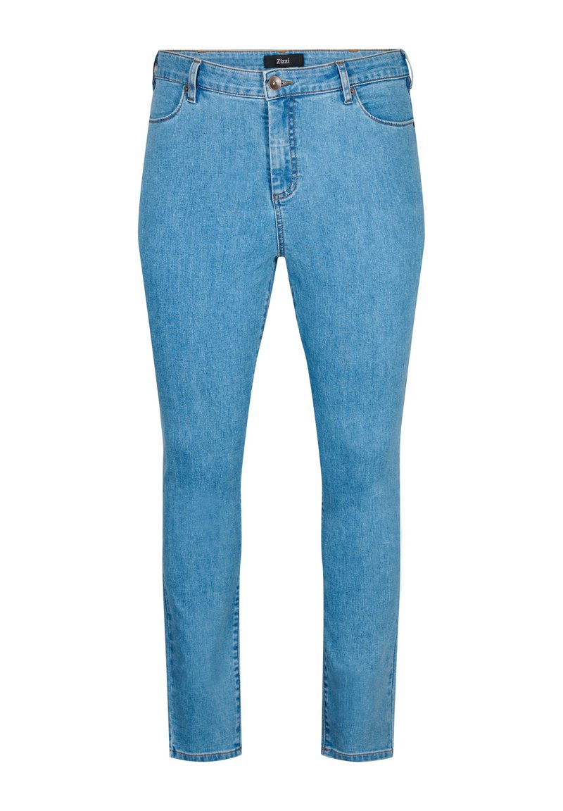 Zizzi AMY MIT HOHER TAILLE - Traperice uskog kroja - light blue