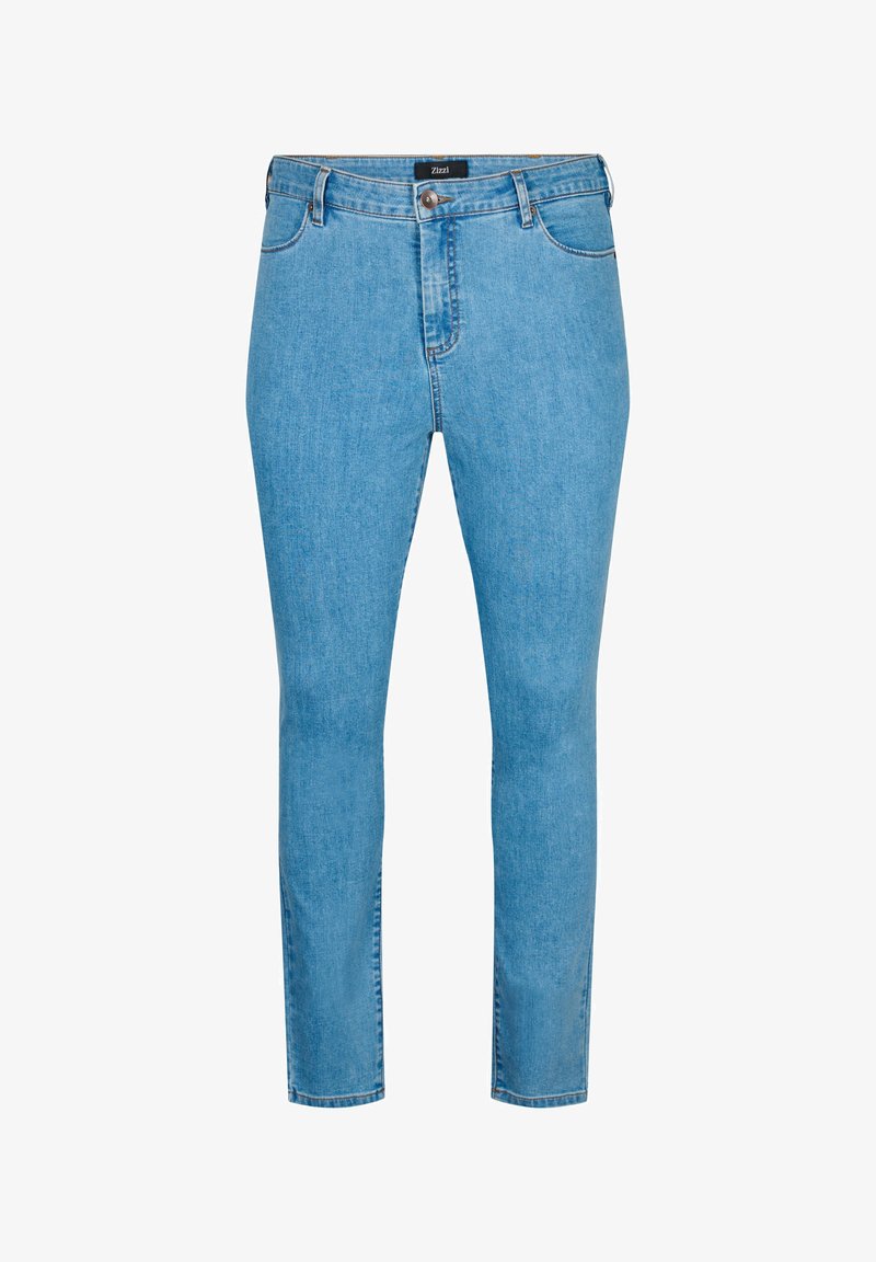 Zizzi AMY MIT HOHER TAILLE - Traperice uskog kroja - light blue