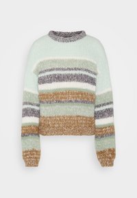 ONLALYSSA LIFE O NECK - Pulóver - magnet/aqua gray/cloud dancer/hedge green