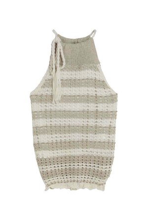 Scalpers, SCALPERS CROCHET STRIPES TOP - Toppi - natural ecru