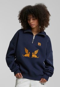 PROHIBITED GRIFFIN HALF-ZIP - Bluză de molton cu fermoar - blue