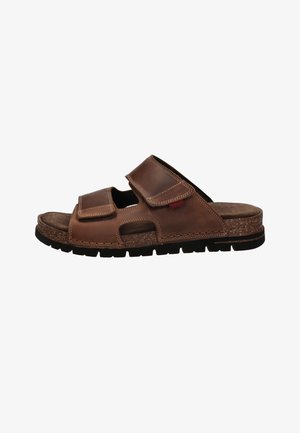Nelson, NELSON HEREN SLIPPER - Muiltjes - cognac
