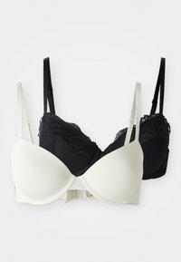 EMERSYN LIGHT PADDED DEMI 2 PACK - Beugel BH - black/ivory
