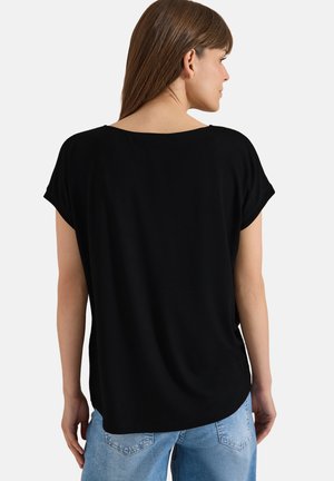 Cecil, BLUSE MIT RUNDHALS UND KNOTENDETAIL - T-shirt basic - black