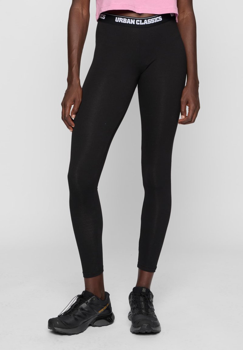 Urban Classics LADIES LOGO LEGGINGS - Tamprės – kelnės - black