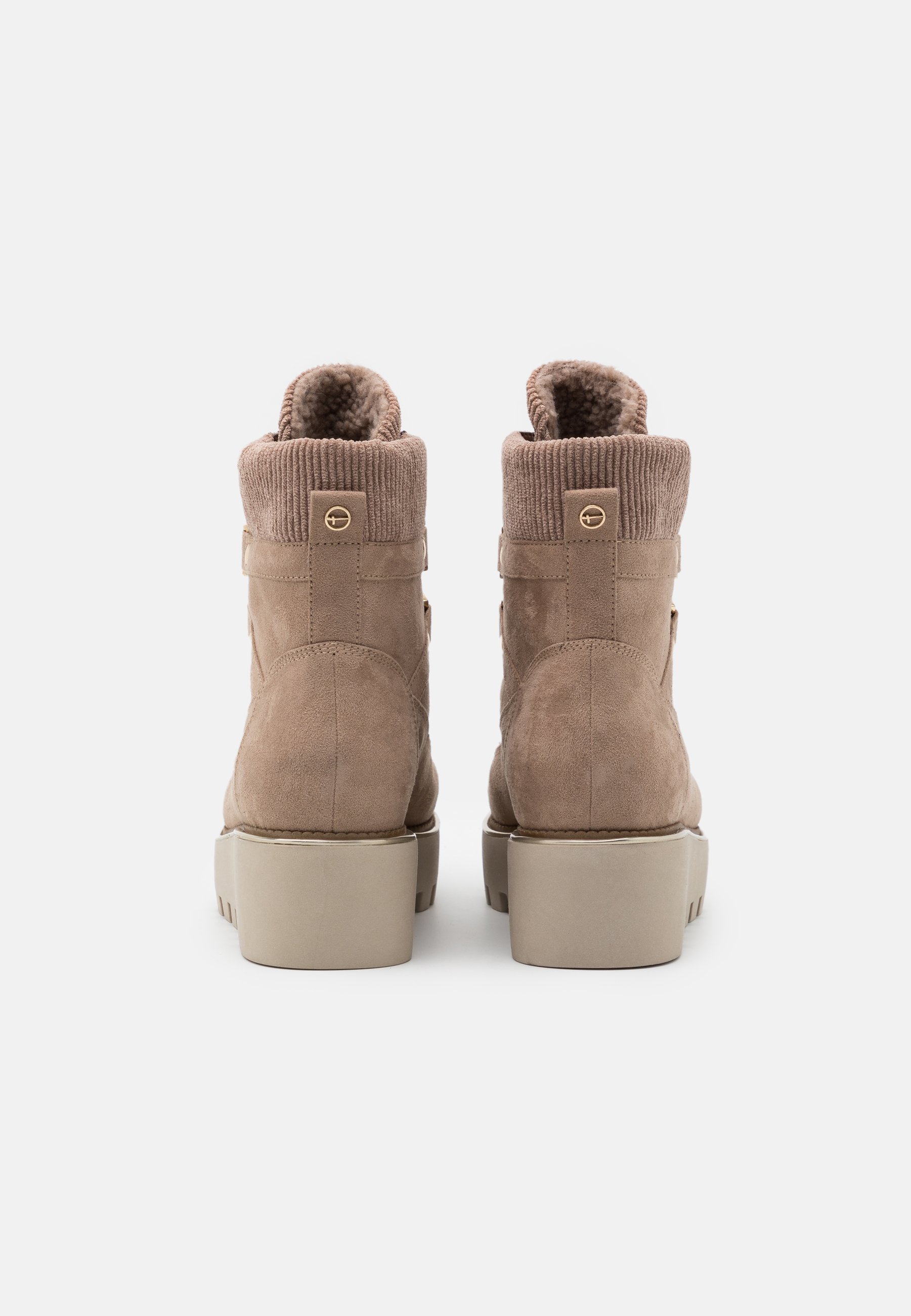 Tamaris BOOTS Enkellaarsjes met sleehak taupeTaupe Tamaris BOOTS Enkellaarsjes met sleehak beigeBeige