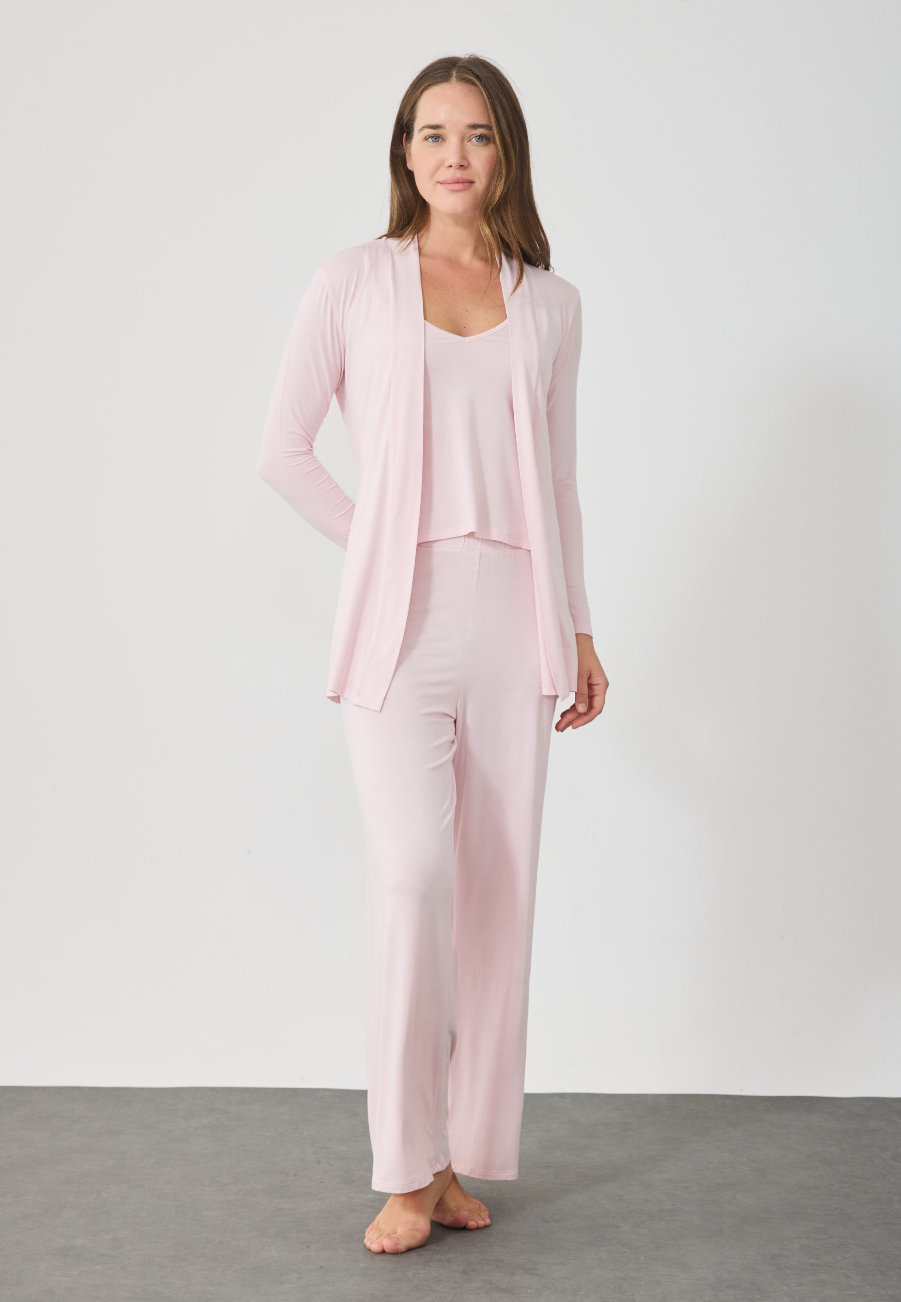 Pigiama Donna Y WJing Raso Seta Floreale - Set 2 Pezzi Loungewear Elegante Con Accessori Pigiama Raso - Foto 2